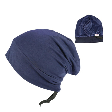 Unisex Cotton Satin Lined Beanie Bonnet